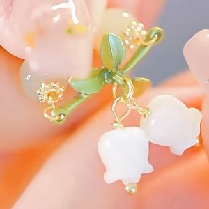 【Bestella✨COD】Gelang Mutiara Bulan Sabit Pegunungan Ceru Gelang Bunga Terbaik Kolon Gelang Terbaik