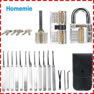 Unlock Locksmith Practice Lock Pick Set Key Extractor Padlock Lockpick Tool