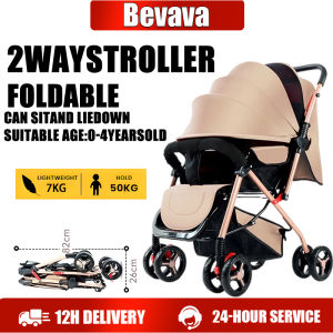 Baby Stroller For Baby Foldable baby stroller Baby stroller with cushion Handle can rotate With dinner plate
