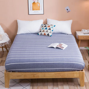 Thickened Washed Cotton Bed Canopy Full Wrap Mattress Protector Dustproof Slipproof Bed Sheet Cover Fitted Sheet Cover