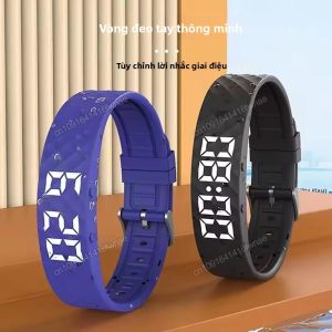 Đồng Hồ Thông Minh Đa Chức Năng Theo Dõi Sức Khỏe Chống Nước IP65 Màn Hình LED Theo Dõi Hoạt Động Giấc Ngủ Máy Đếm Bước Chân Dây Đeo Silicon Dành Cho Người Lớn