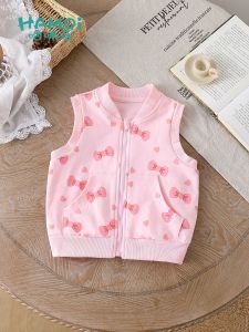 Hamqi | Cartoon Print Zip-Up Vest for Girls New Arrival