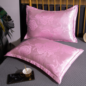 Embroidered Satin Pillowcase for Single and Double Use