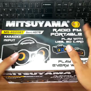 SPEAKER WIRELESS BLUETOOTH MITSUYAMA MS-4020BT RADIO FM KARAOKE SALON AKTIF PORTABLE USB MOTIF KAYU - SPEAKER WIRELESS BLUETOOTH MITSUYAMA X-BASS MS-4020 SERI 4078//SALON AKTIF X-BASS MS-4078//SPEAKER KARAOKE RADIO FM//USB//SDA CARD ~TFA