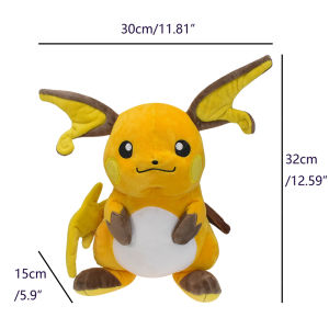 32cm Kawaii Pokemon Plush Toy Pichu Evolution Raichu Stuffed Doll Peluche Decoration Christmas Gift For Kids Children