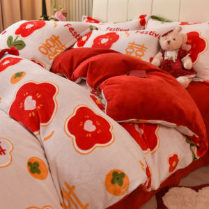 Kiss Dear | Wedding Coral Fleece Bedding Set