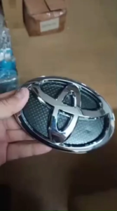 Toyota Vios NCP93 2008 2009 2010 2011 2012 OEM 3D Front Bonnet Grille Logo Emblem Badge With Base Chrome Black ABS