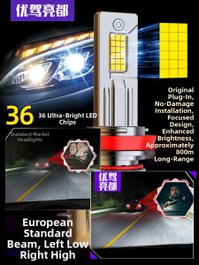 UNJOYLIOD | Super Bright LED Headlight For Toyota Corolla 2004-2013 High Low Beam