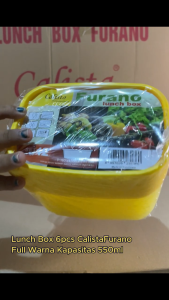 [CALISTA 550ML] LUNCH BOX 6 PCS CALISTA FURANO FULL WARNA 550ML BPA REE WADAH PENYIMPANAN MAKANAN TOPLES KULKAS SET FOOD KONTAINER