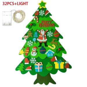 2025 DIY Felt Christmas Tree Kit Kids Creative Activity for Home Decor Xmas Navidad Ornaments New Year Gift