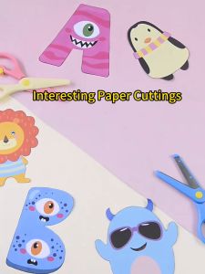Paper Cut Kids Art & Craft Paper Game 100pcs with 2 Scissors Toddler Fine Motor Skill Toddler Kids Children