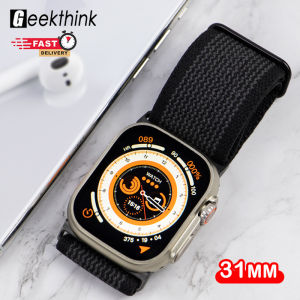 GEEKTHINK 31mm Wide Version Nylon Trail Loop For Apple watch Ultra 49MM 45mm 44mm 42mm Men Strap adjustable elastic band for i Watch 8 7 6 5 4 3 SE accessories