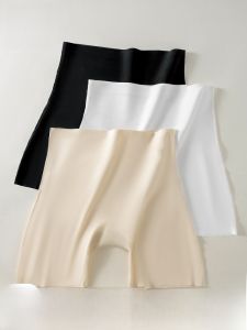 MiiOW | กางเกงชั้นในแบบสวมสูงเอวสูงสำหรับผู้หญิง MiiOW Ice Silk Seamless Safety Panty 2025 ฤดูร้อน กางเกงขาสั้นสามในหนึ่งชิ้น