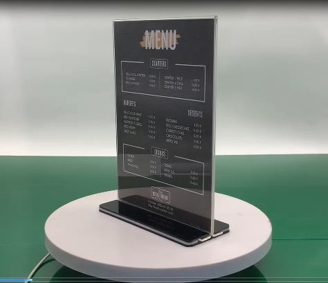 Combo 5 menu mica A4, bảng mica để bàn.