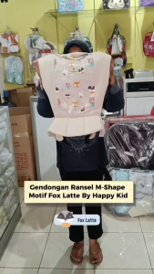 Happy Kid Gendongan Depan Ransel M-Shape - Motif Fox Latte