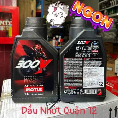 Motul Pháp Tem 1 Lớp - Nhớt Cao Cấp Motul 300V 5W-30 Factory Line Road Racing Ester Core - Made in France