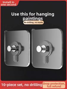 No-Drill Wall Hook Strong Adhesive Tiles Frames
