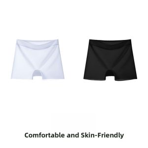 MiiOW | Womens Safety Pants Ice Silk Flat Angle Underwear Anti Exposure 2025 New Style Base Layer Shorts Two In One Seamless Briefs