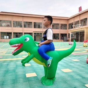 Inflatable Dinosaur Costume Childrens Performance Clothes Jurassic Tyrannosaurus Ride Dragon Suit Nursery Kids Universal Size