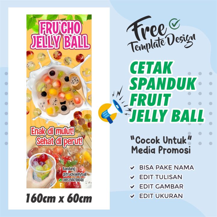 Banner Spanduk JELLY BALL 160 X 60 Cm BISA DI EDIT | Lazada Indonesia