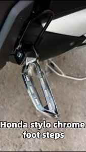 2PCS Universal Footrest CNC Silver Chrome Aluminum Alloy Motorcycle Foot Pegs Modification Parts