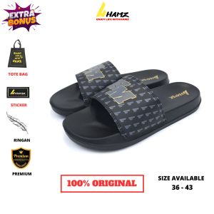 Hamz HM MONO HITAM Sandal Slide Casual Pria dan Wanita