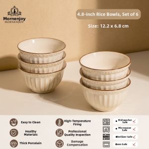 mornenjoy | Underglaze Colored Vintage Elegant Bowl and Plate