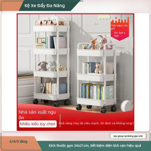 Giá Để Đồ Kệ Sách Nhiều Tầng Có Bánh Xe Để Đựng Đồ Ăn Nhẹ Và Đồ Dùng Nhà Bếp Phòng Tắm