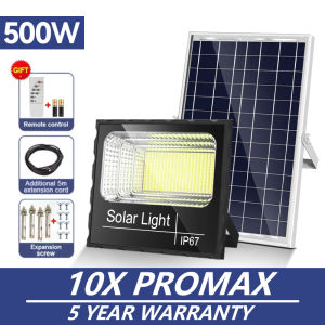 LIKHA Solar Light Outdoor Lighting Flood Light Street Light Waterproof IP67 Garden Light with Remote Control and Motion Sensor