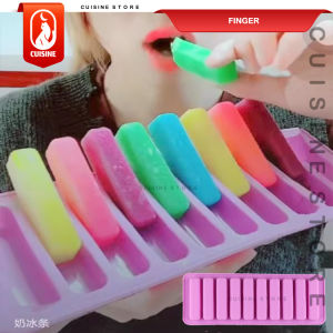 Cetakan silikon Kue Finger Puding Stick Keju Mousse Cake Coklat Es Sosis Nugget warna ungu