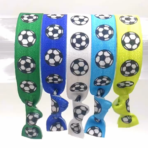 10Pcs Soccer Wrist Bands Ball Game Commemorative Wrist Strap Mixed colors Football Knotted Hair Tie