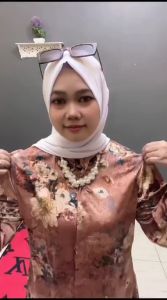 ONE SET ZARA SILK BUNGA MIX CRINKLE/ATASAN MUSLIMAH TERBARU/BUSANA MUSLIMAH TERBARU
