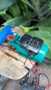 375W 24V DC มอเตอร์บัสเลส ปั้มหอยโข่งโซล่าเซลล์ สีเขียว