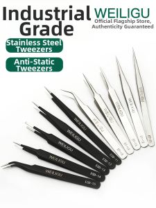 weiligu | Anti-Static Precision Bent-Tip Tweezers