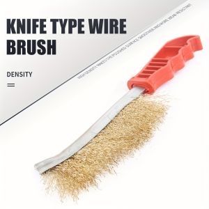 1pc Steel Wire Brush Polishing Steel Wire Brush/ Abrasive Roller Brush for Wood Metal De-rusting Remove Grinding Polishing