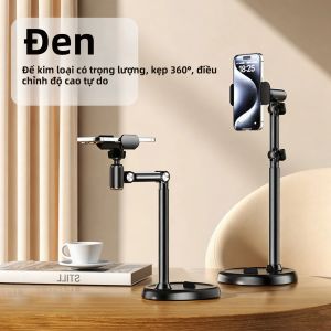 HOOYS | Giá Đỡ Điện Thoại Bằng Kim Loại Có Thể Điều Chỉnh Dùng Cho Máy Tính Để Bàn Phát Trực Tiếp Giá Đỡ Máy Tính Bảng Với Tính Năng Nâng Hạ Và Kéo Dài Để Quay Từ Trên Cao