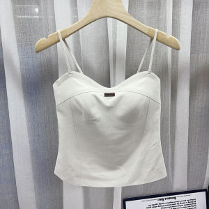 Adjustable Strapless Vest Top Womens Camisole Tube Top Inner Wear Tank Top Outdoor Wear Anti-Light Bra Pad Built-In Vest