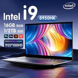 Intel Core i9 Processor Gaming Laptop Office Computer Study PC 16GB RAM 1TB 2TB SSD resolution 1920x1080 i9-8950hk 14.1" IPS Screen
