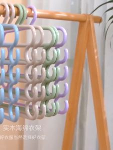 ไม้แขวนกางเกง 5 ชั้น มีตะขอด้านข้าง แข็งแรง คุณภาพดี พลาสติกหนาพิเศษ รับน้ำหนักได้เยอะ เเข็งแรงมาก Enrich store (แพ็ค 10 ชิ้น) พร้อมส่ง