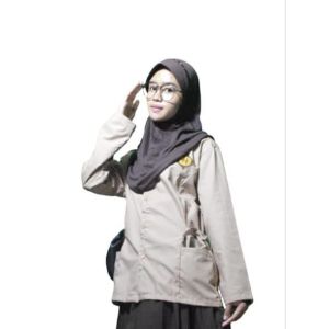 Baju pramuka tali  bahan rapilo Dan Bahan oxspod tangan panjang perempuan SD SMP SMA Merk eLDe