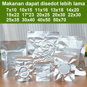 10pcs Aluminium Foil Tas Penyimpan Makanan Segel Panas Tas Vakum Makanan Alat Dapur Kantong Penyimpanan 7x10 15x22 20x30 50x70