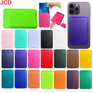 JCD 1pcs Phone Wallet Case Card Holder Self-Adhesive Silicone Pocket Stick ID Bank Credit Card Storage Card Holder Bag Accessory