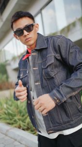 Rown Division Jaket Denim Ozed Basic Blue