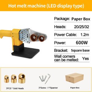 PPR/PE/PPC Heating Pipe Welding Machine KIT Adjustable Temperature Handheld Plastic Pipe Welding Machine 32 25 20 Mold with Scissors