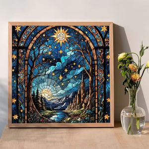 Jigsaw Puzzle Sunset Castle 500/1024PCS Paper Puzzle River Landscape Relaxing Game Home Decor Gift Frameless