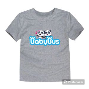 Atasan kaos anak uniseks gambar panda lucu babybus baby bus buat umur 2-10 tahun