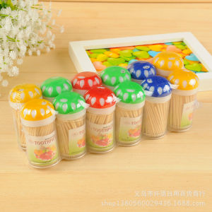 Creative Rotating Toothpick Dox Double-headed Fine Toothpick Bamboo Toothpick Household Disposable Fruit Pick