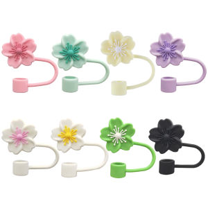 Flower Cute Straw Tip Cover Reusable 10mm Drinking Straw Cap Straw Tips Lids for Stanley Cup Gifts for Kids Party Favors
