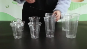 【100pcs】Plastic Cups Disposable PP Y Cup & Lid Set 10oz 12oz 16oz 22oz 95mm Plastic Cups / Milk Tea