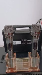 Advance MIC-202 Profesional Wireless Mic 2 Microphone Karaoke Dua Mikrofon Dan Tas Jinjing